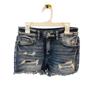 KanCan Signature Mid-Rise Distressed Denim Shorts Size 26 - New w/o Tags
